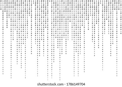 Data Binary Background. Code Digital Pattern. Technology Backdrop. Vector illustration
