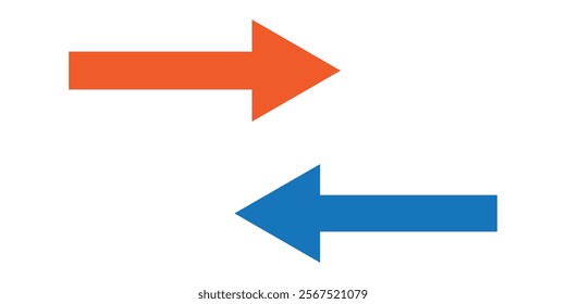 Data in both, directions, transfer, arrow Icon design eps 10 