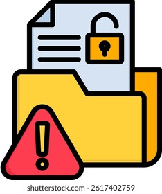 Data Brach Icon Lineal Color Vector Illustration