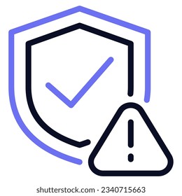 Icono de alerta de infracción de datos, para uiux web, aplicación, infografía, etc.