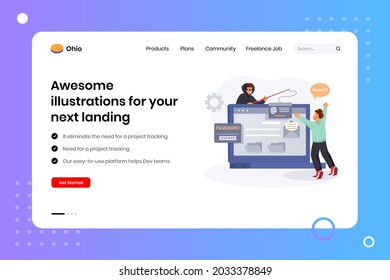 Data Breach Flat Concept For The Landing Page