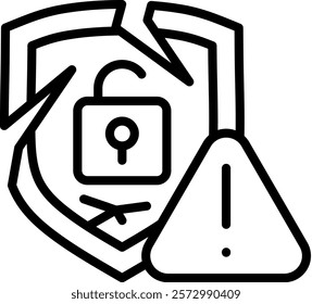 Data Breach Icon Element For Design