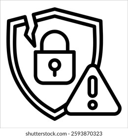 Data Breach Icon Element For Design