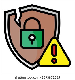 Data Breach Icon Element For Design