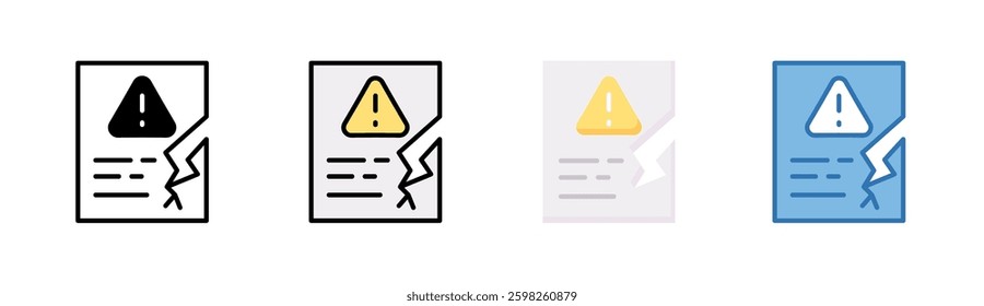 Data Breach Icon Element For Design