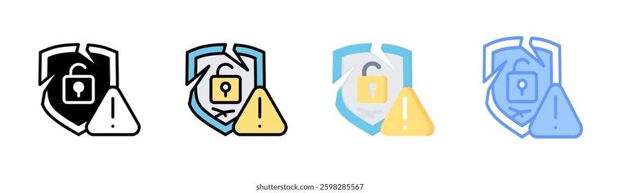 Data Breach Icon Element For Design