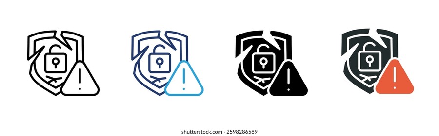 Data Breach Icon Element For Design