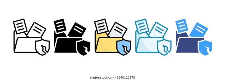 Data Breach Icon Set Multiple Style Collection