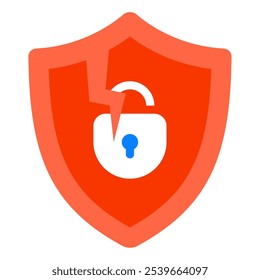 Ícone de violação de dados para web, app, infográfico, etc