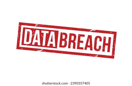 Data Breach rubber stamp vector illustration on white background. Data Breach rubber stamp