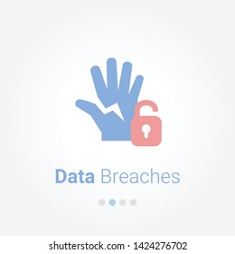 Data Breaches with vector icon