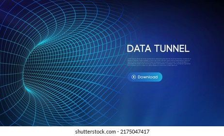 Data bridge vector illustration. Traffic big data and data visualization. Communication network digital technology background.