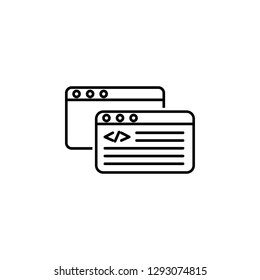 data, browser icon. Element of technological data icon for mobile concept and web apps. Thin line data, browser icon can be used for web and mobile