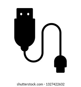 data cable glyph icon 