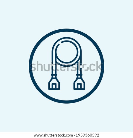 data cable icon isolated on white background from technology devices collection. data cable icon thin line outline linear data cable symbol for logo, web, app