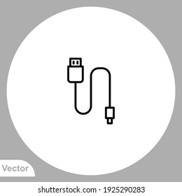Data cable icon sign vector,Symbol, logo illustration for web and mobile