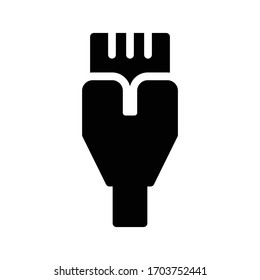 data cable vector glyph flat icon 