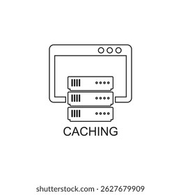 data caching icon , data storage icon