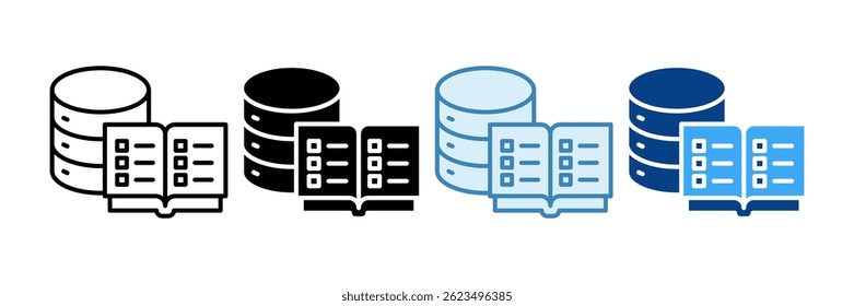 Data Catalog Icon Set Multiple Style Collection