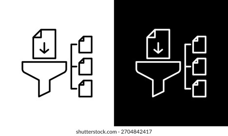 Design do Conjunto de Ícones Brancos da Categoria de Dados