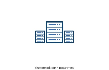 DATA CENTER Abstract Monogram Icon Logo vector illustration