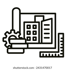 Darstellung des Vektors der Symbollinie für die Rechenzentrumsarchitektur