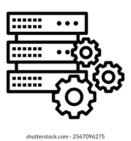 Data Center Automation Icon Element For Design