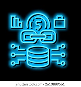 data center business neon light sign vector. data center business illustration
