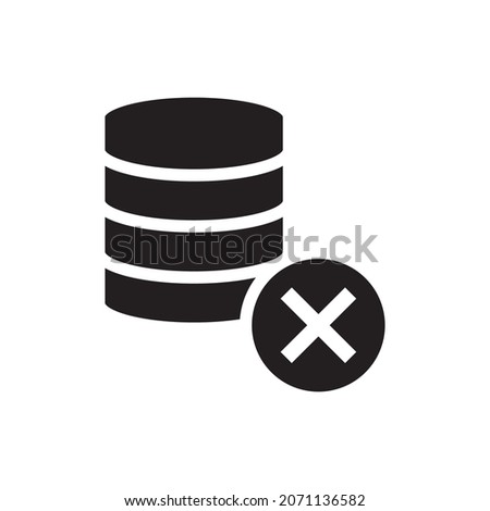Data Center Cancel Icon - Server Delete Icon