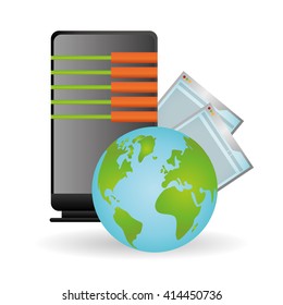 Data center. cloud computing. technology concept