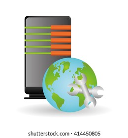 Data center. cloud computing. technology concept