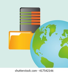 Data center. cloud computing. technology concept