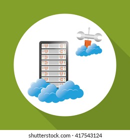 Data center. cloud computing. technology concept