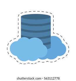 data center cloud information digital vector illustration eps 10