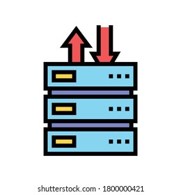 data center color icon vector. data center sign. isolated symbol illustration