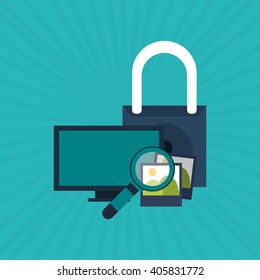Data center and computer design , vector illustration