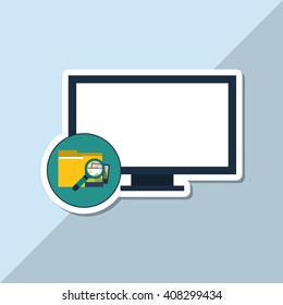 Data center and computer design , vector illustration