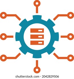 data center design, vector illustration eps10 graphic