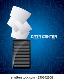 data center design, vector illustration eps10 graphic 