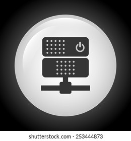 data center design, vector illustration eps10 graphic 