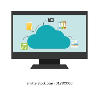 data center design, vector illustration eps10 graphic 
