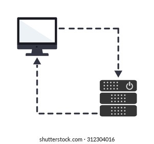 data center design, vector illustration eps10 graphic 