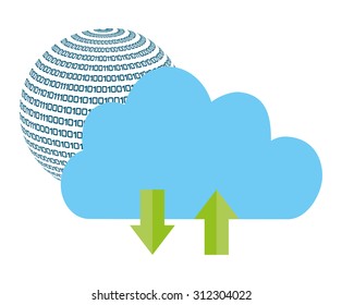 data center design, vector illustration eps10 graphic 