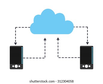 data center design, vector illustration eps10 graphic 