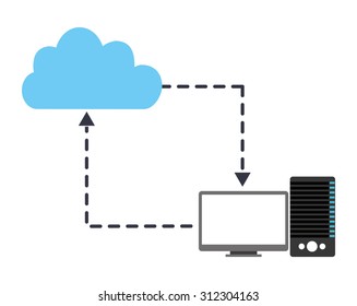 data center design, vector illustration eps10 graphic 