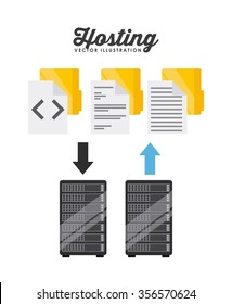 data center design, vector illustration eps10 graphic 