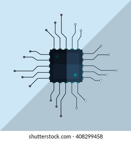 Data center design , vector illustration