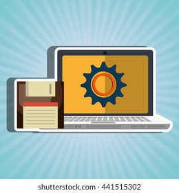 data center design, vector illustration eps10 graphic 