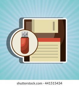 data center design, vector illustration eps10 graphic 