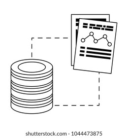 data center disk with documents